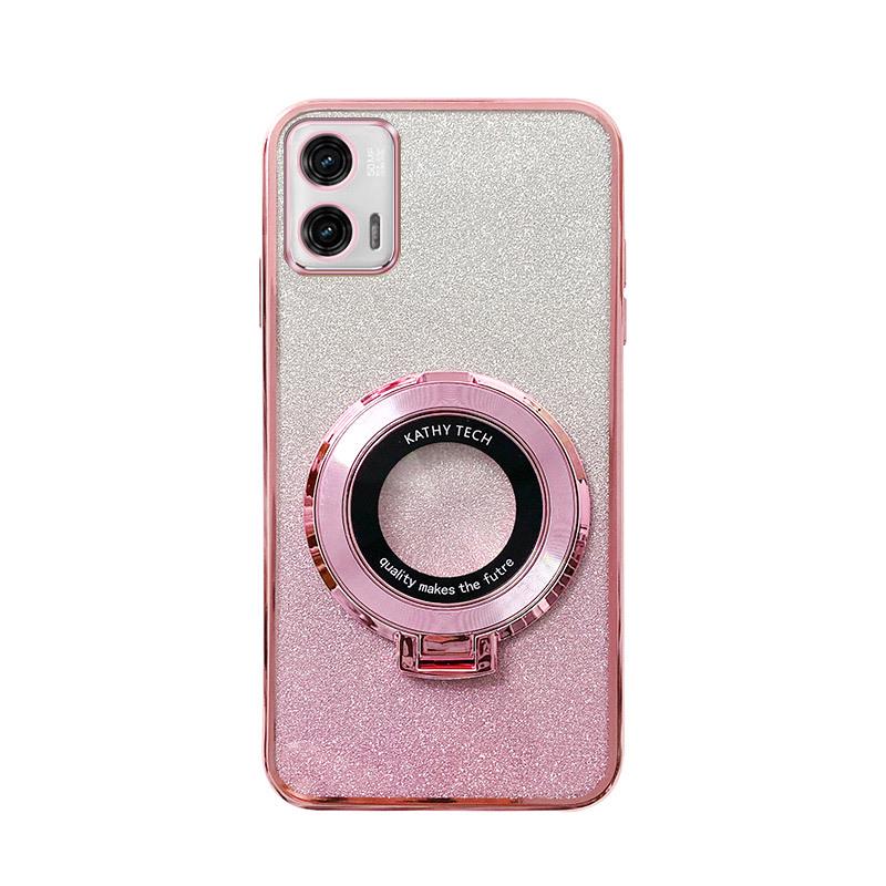 Motorola G85/E32 Glitzer Magnetständer Handyhülle, Galvanisierte Weiche Hülle für G70/G42 DGE 30.