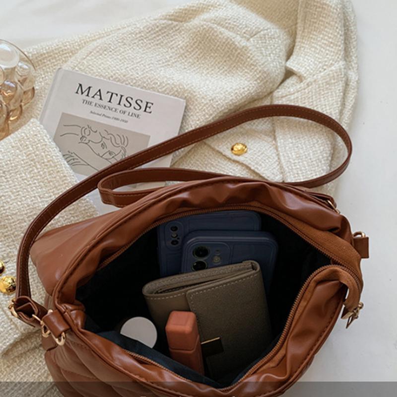 Yogodlns текстура ромб однотонная сумка через плечо с клапаном для женщин цепочки декоры — фото 12