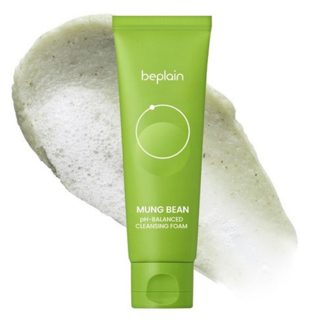 beplain Mung Bean pH-Balanced Cleansing Foam Vegan Facial Cleanser 80ml