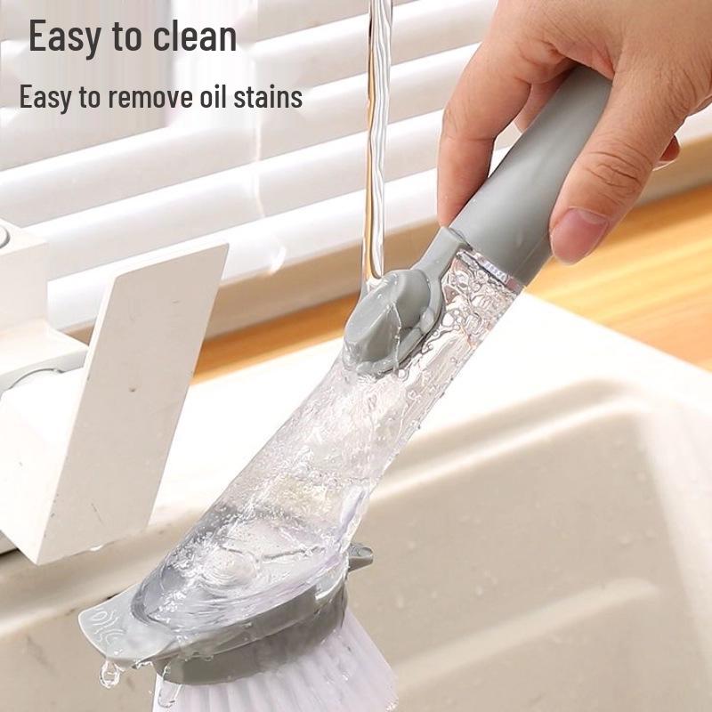 Long-Handle Kitchen Pot Brush with Auto Liquid Dispensing – Newcomer Discount
