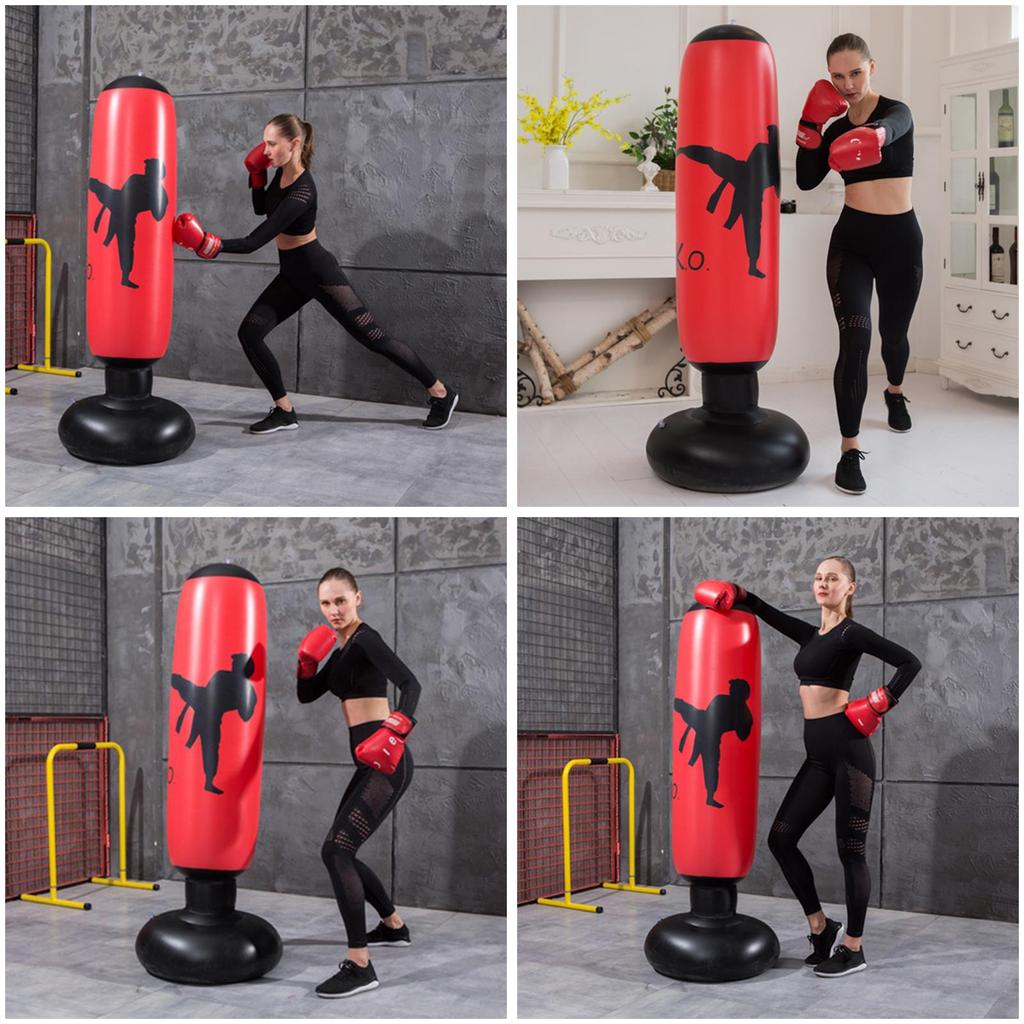 160cm Inflatable Boxing Punch Bag Kick MMA Training Sandbag