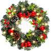 Christmas Wreath Door Hanging Decor Home Mall Window Party Festive Simulation Ornament
