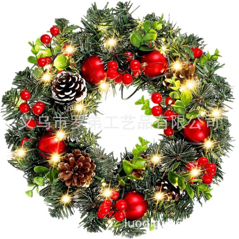 Christmas Wreath Door Hanging Decor Home Mall Window Party Festive Simulation Ornament