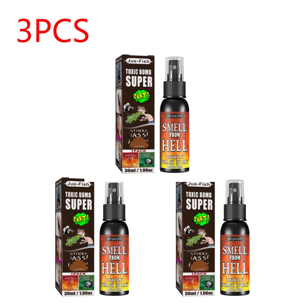 1-5X 30ml Smelly Fart Spray Can Stink Ass-Smelly Stinky Gas Crap Gag Prank Stuff Novelties Joke Halloween Party Supplies