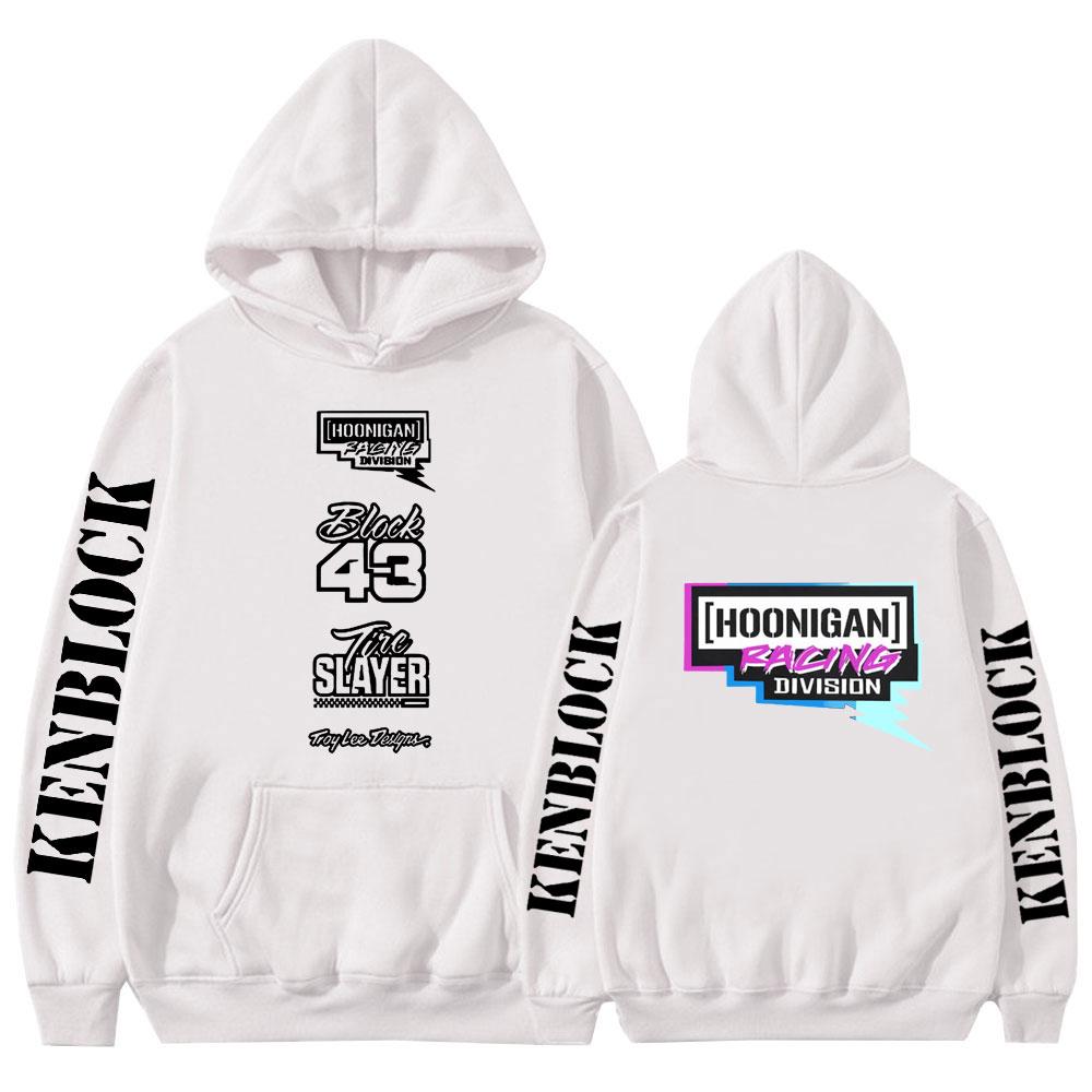 Ken Block 43 Hoodie Graphic Letter Print Hooded Aesthetic Gothic Men Women Sweatshirt Oversized Fleece Tops Fashion Streetwear