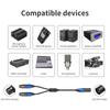 Reliable XLR Splitter Adapter Cable Cord Male To Double Female Connectors Adaptor Wire Y-Splitter 3Pin Microphone Line
