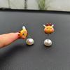 Cute Bee Car Ornaments Mini Dashboard Rearview Mirror Decor Cartoon Interior Decoration for Auto Motorcycle Office Desk