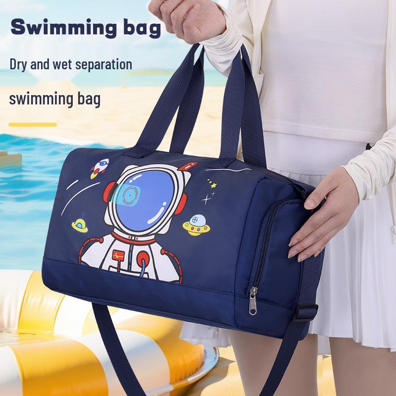Children's Waterproof Beach Bag with Wet/Dry Separation, Large Capacity for Boys and Girls