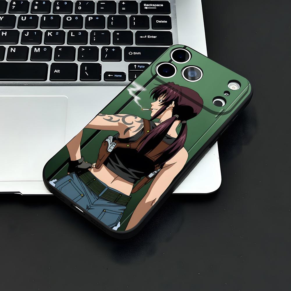 Revy B-Black L-Lagoon Phone Case For IPhone 17 Air 16 E Pro Max 15 14 13 Mini 12 Pro 11 Max Plus Black Soft Shell