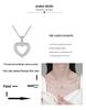 Yin Baichuan S925 Sterling Silver Double Layer Heart Moissanite Necklace for Women - Cute, Sweet, and Exquisitely Gorgeous