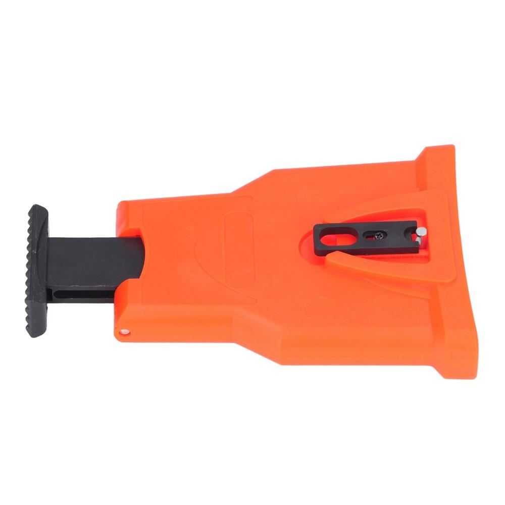 Plastic Chainsaw Sharpening Tool Orange Chain Saw Teeth Sharpener Portable Grinding Stone