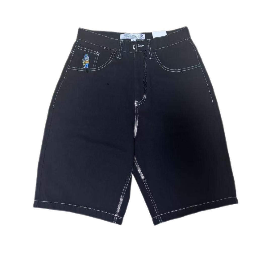 Jeansi RogueWave Y2K pentru Bărbați Streetwear Jeansi Largi Broderie Denim Casual Pantaloni Denim Femei