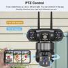 360° Triple-Lens Wireless Solar PTZ Camera with WiFi/4G