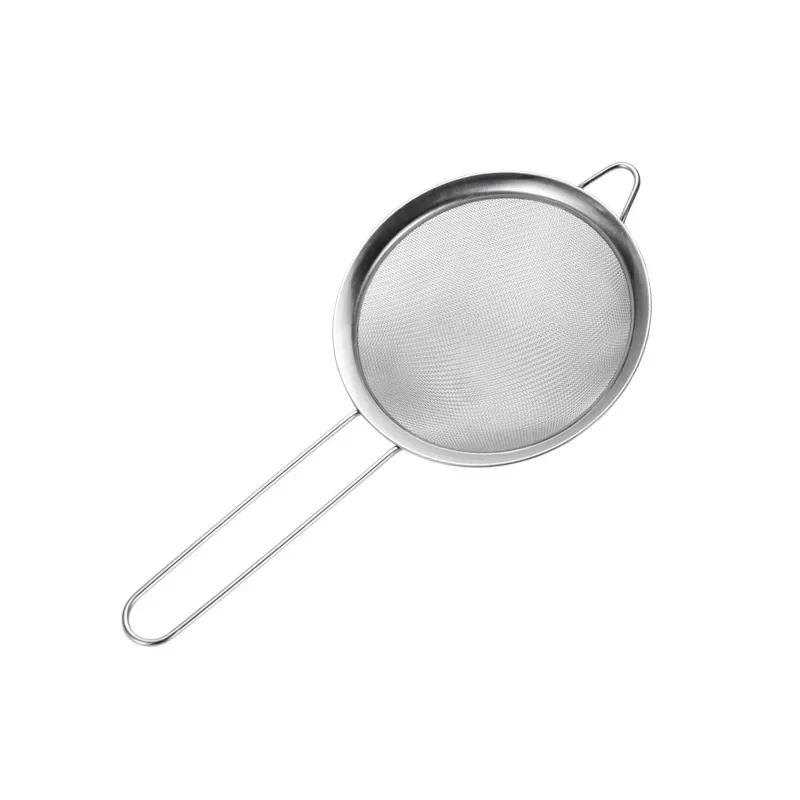 2pecs Stainless Steel Wire Fine Mesh Sieve Oil Strainer Flour Colander Sifter DIY Kitchen Tools for Filtering Food Kitchen Accessories