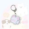 Running Animal Cat Dogs Pets Acrylic Funny Toy Animal Key Ring for Women Men DIY Car Handbag Phone Case Pendant Accessories Gift