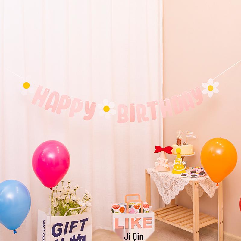 Happy Birthday Banner für die erste Party eines Babys Dekoration
