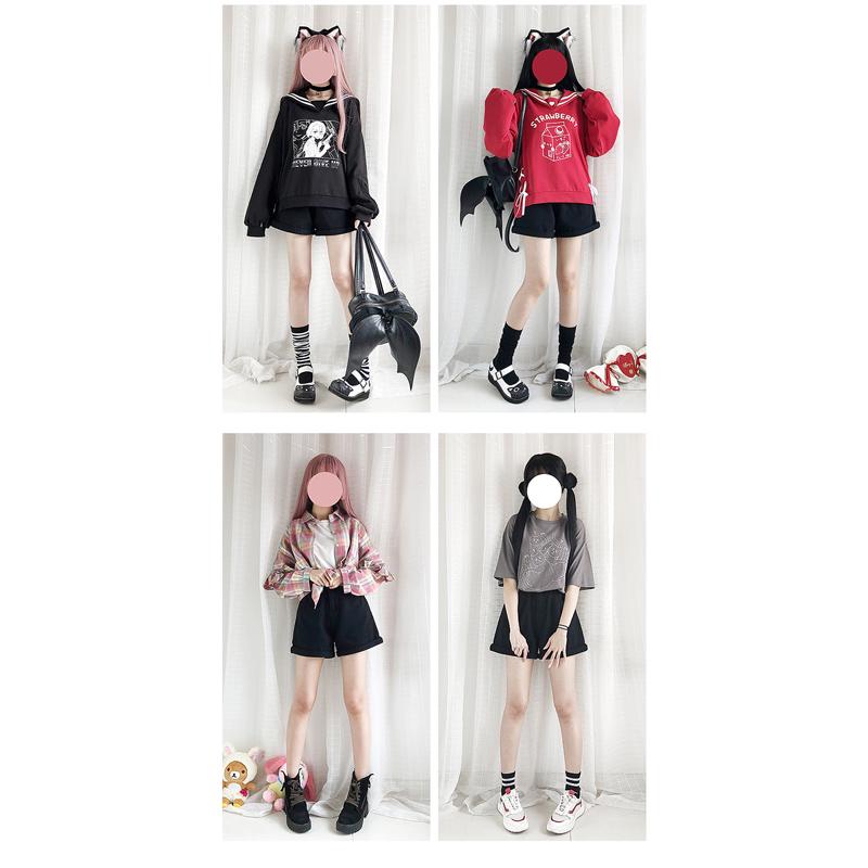 SCIONE 2020 Jean Shorts Female Curling High Waist Loose Wide Legs Summer Shorts