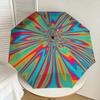 Psychedelic Floral Automatic Opening Folding Umbrella with 8-Rib Iron Frame - Portable Design for Outdoor Use, Festive Gift, Travel, Daily U