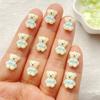 50pcs Mix Resin Colorful Mini Bow tie teddy bear Nail Art Flatback Stone Applique DIY Christmas Charms Scrapbook Decor Crafts
