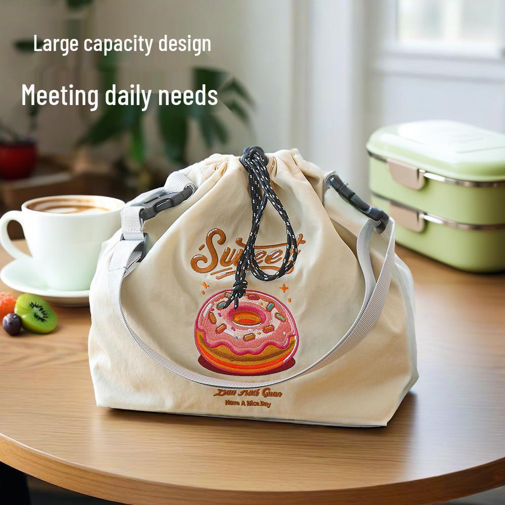 Cartoon Cute Embroidered Bento Handbag