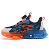 Boys Winter Warm Fleece-Lined Sneakers With Rotating Buckle Closure Basketball Running Indoor Sports
