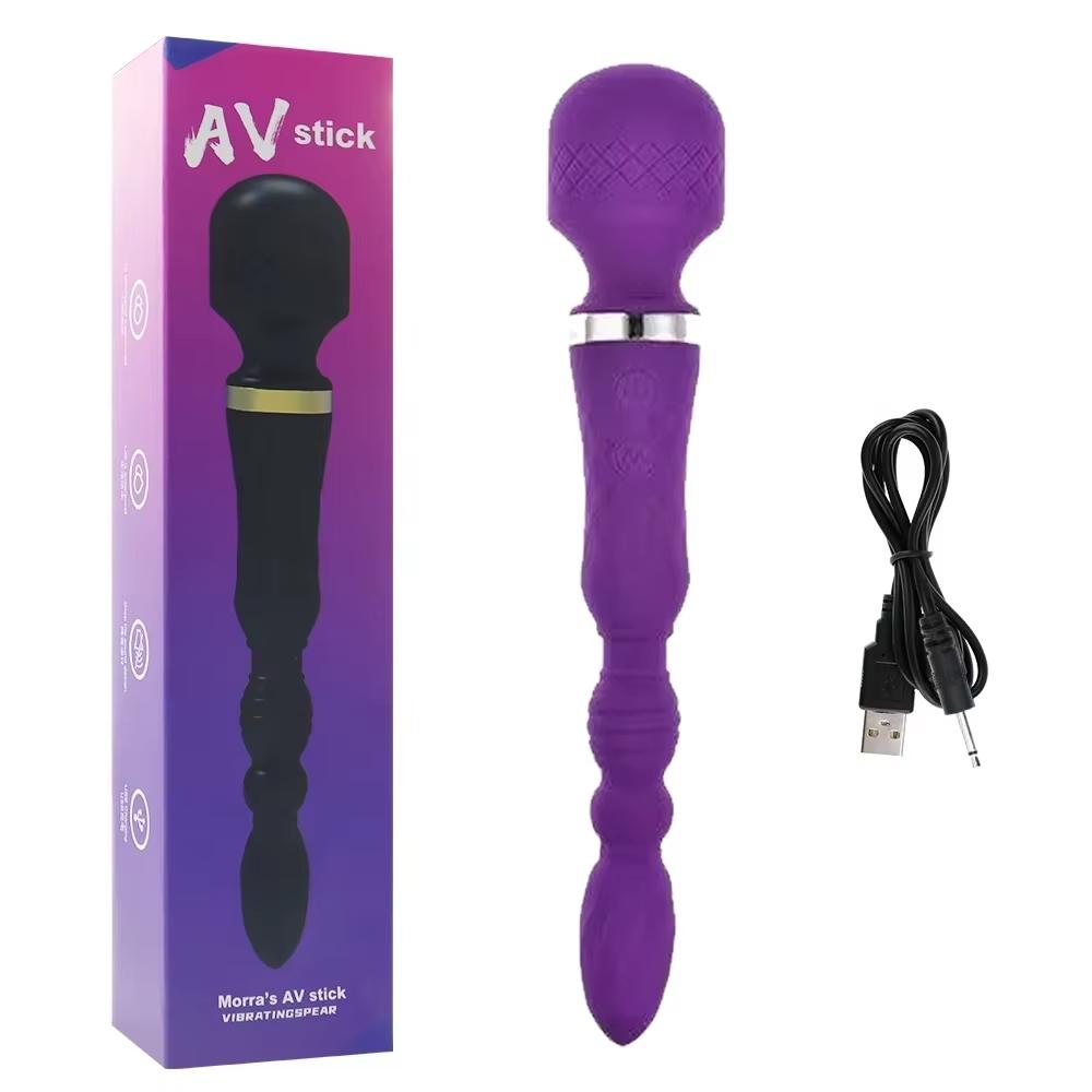 Powerful Dildos Vibrator Double-ended Wand G-Spot Massager Stimulator Anal Plug Sex Toy For Couple Clitoris Stimulator for Adult
