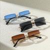 3pcs Men's Luxurious Frameless Rectangle Sunglasses Classic Fashion Eyewear For Daily Life And Outdoor Travel Beach
