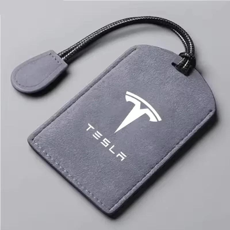 

Автомобільна наклейка Tesla Замшевий чохол-гаманець для NFC-картки-ключа автомобіля Чохол-оболонка Тримач Сумка-захист для Tesla Model 3 Y 2020 Брелок Автомобільний стайлінг