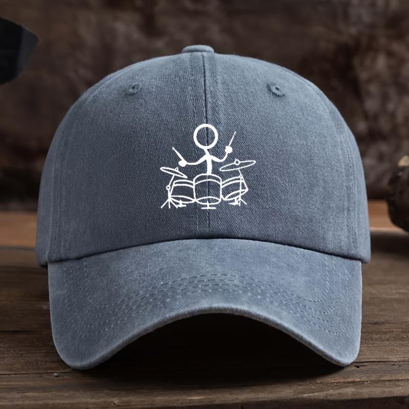 

Fun printed baseball cap, unisex outdoor sports sun protection hat, fashionable and versatile duckbill cap Adjustable сірий колір