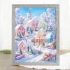 Winter Cabin Full 11CT DIY Stamped Cross Stitch Kits 40x55cm Embroidery Needlepoint Starter Kits for Adults Home Decor