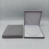 17x17 Perlenkette Geschenkbox: Beflockter Stoff, PU-Leder, Runde Mitte, Kettenverpackung