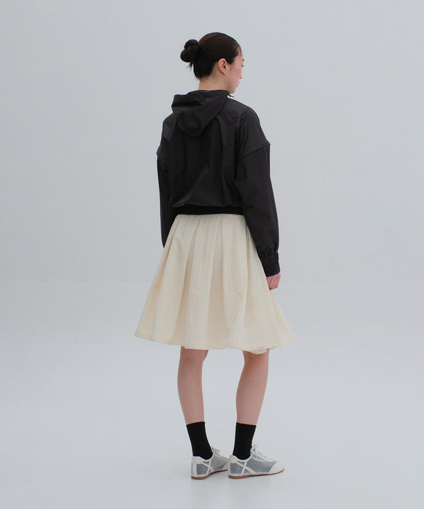 Lipeullegtibeulum Balloon Flare Midi Skirt (Ivory)