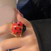 Retro Stil Legierung Insektenring mit Strassdetails Handgefertigter Fingerring Modeaccessoire für elegante Abendgarderobe