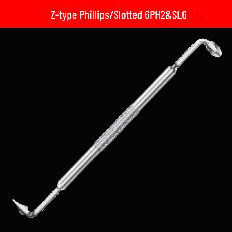 Z- & L-shaped Right Angle Wrench: Dual-Use Phillips, Slotted, Hex, Torx Screwdriver Set