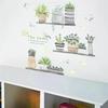 Garden Plant Bonsai Flower Butterfly Wall Stickers Home Decor Living Room Kitchen Pvc Wall Decals Diy Mural Art Decoration