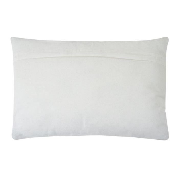 Hnique Cushion Ikat Pattern White Grey 60x40