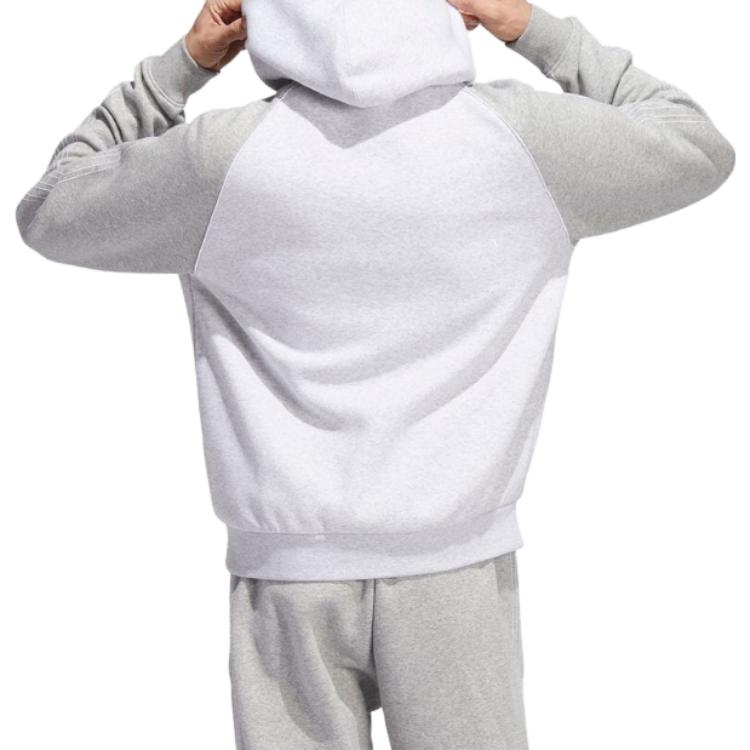 adidas Originals Sweatshirts Men's Light Gray Heather Flower Hooded Moderate Regular HI3021