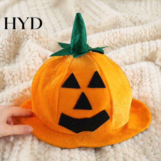 Parent Child Matching Outfits Halloween Pumpkin Hat for Kids Adults, Funny Plush Comfortable Breathable Festival Witch Party Costume, Cosplay,