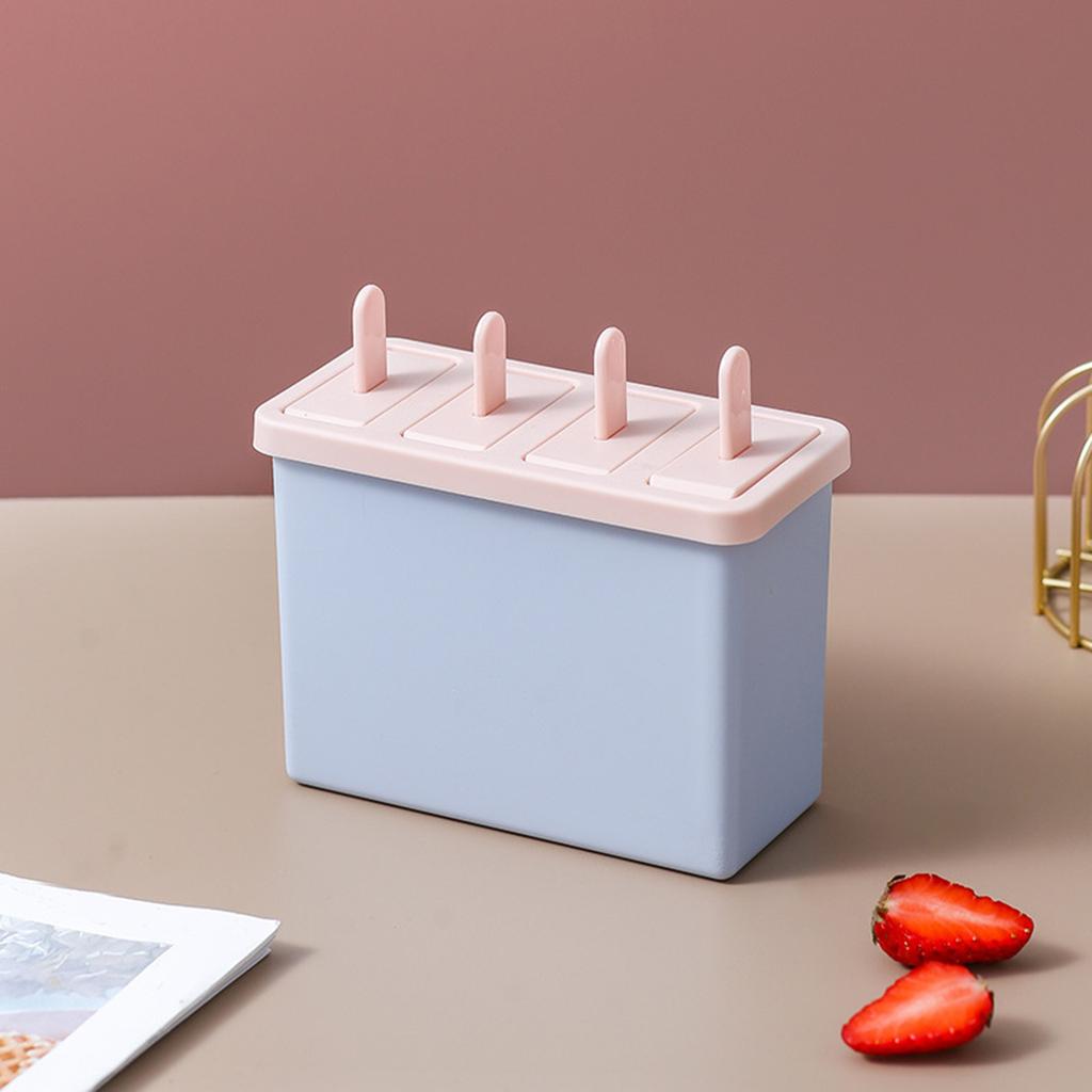 Ice Cream Popsicle Mold 4/8 Grids DIY Ice Cream Homemade Ice Cube Tray Box with Stick Ice-lolly Mold Kitchen Summer Gadgets