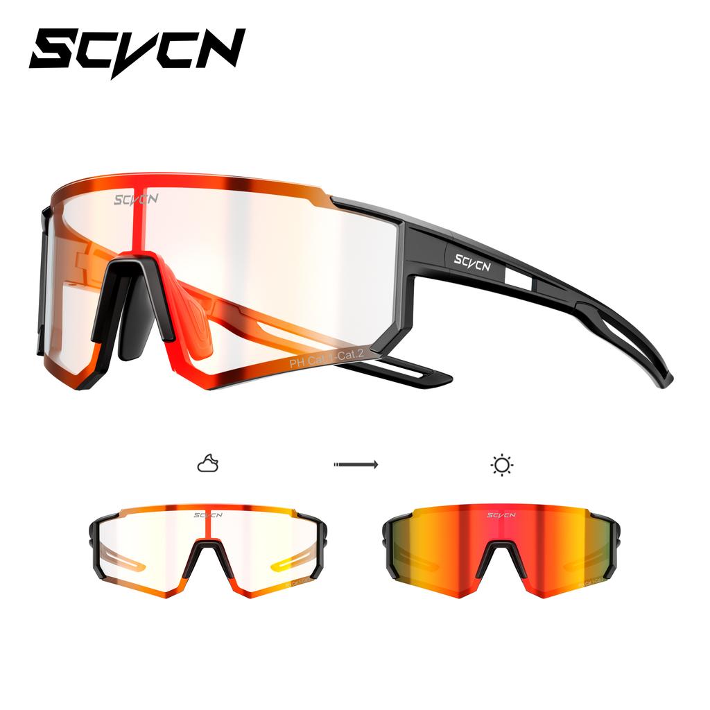 SCVCN Photochromic Hiking Eyewear Cycling Glasses Sunglasses for Men Cycling Road Mountain Bike Glasses Women Casual Windproof