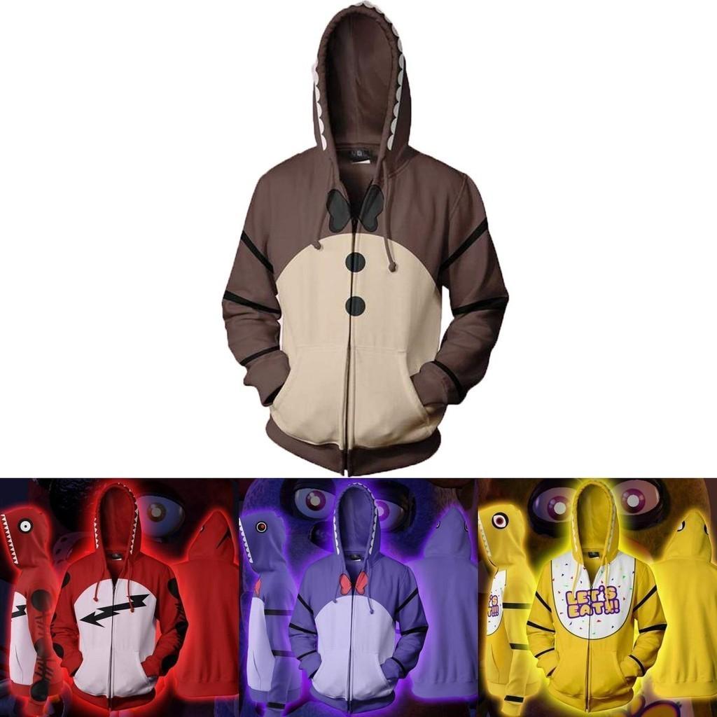Prémiová mikina s kapucí Five Nights At Freddy's Fnaf Cosplay kostým s živým vzorem