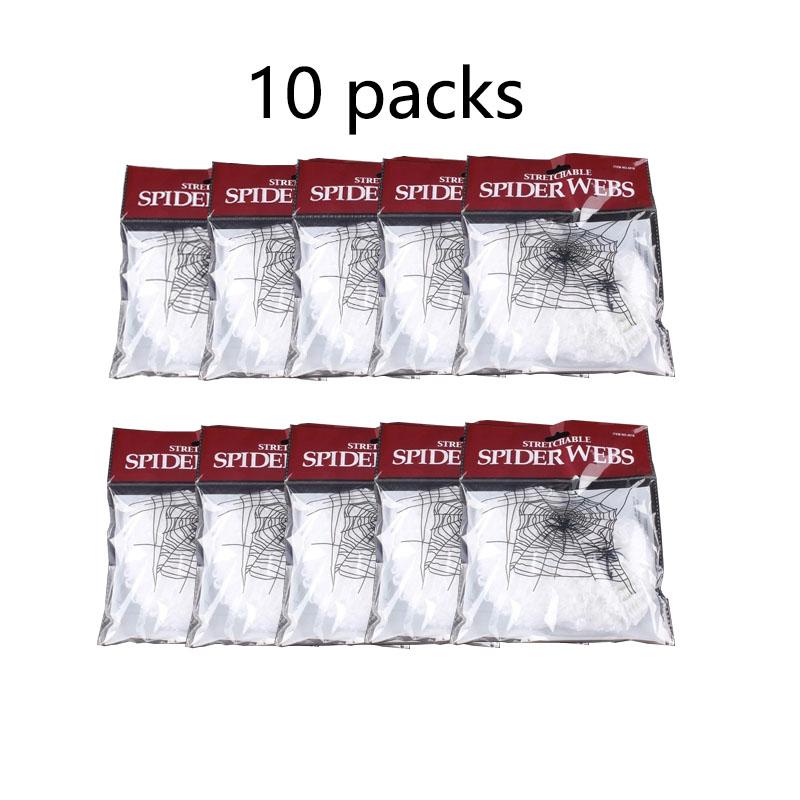 -Stretchable Spider Webs With 2 Spiders Each,Party Supplies Halloween Cobweb Decorations For Haunted Houses, Room And Home Decor