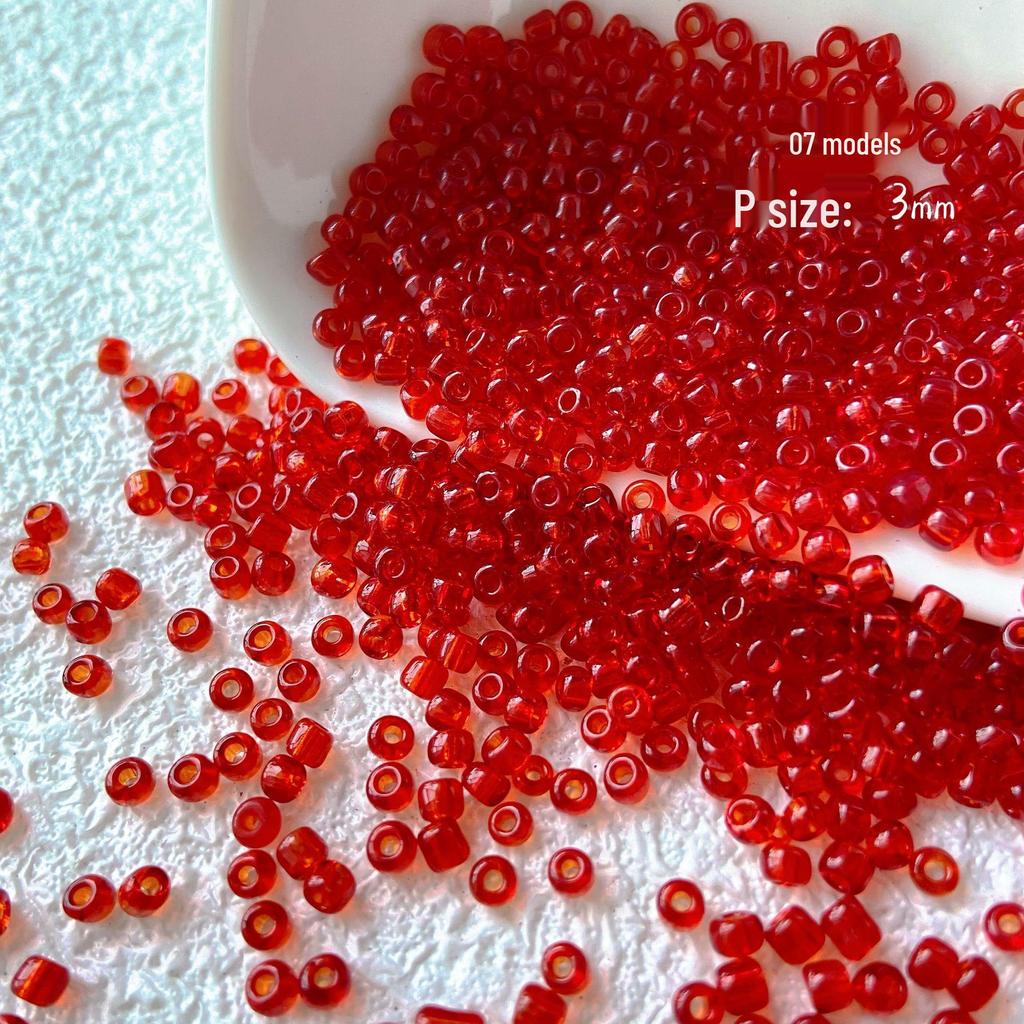 3mm Glossy Transparent Glass Seed Beads for DIY Necklaces, Bracelets, and Earrings