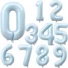 32/40 tum Ljusrosa Blå Sifferballonger Folieballong Födelsedagsballong Festballong 0 1 2 3 4 5 6 7 8 9 Globos Bollar