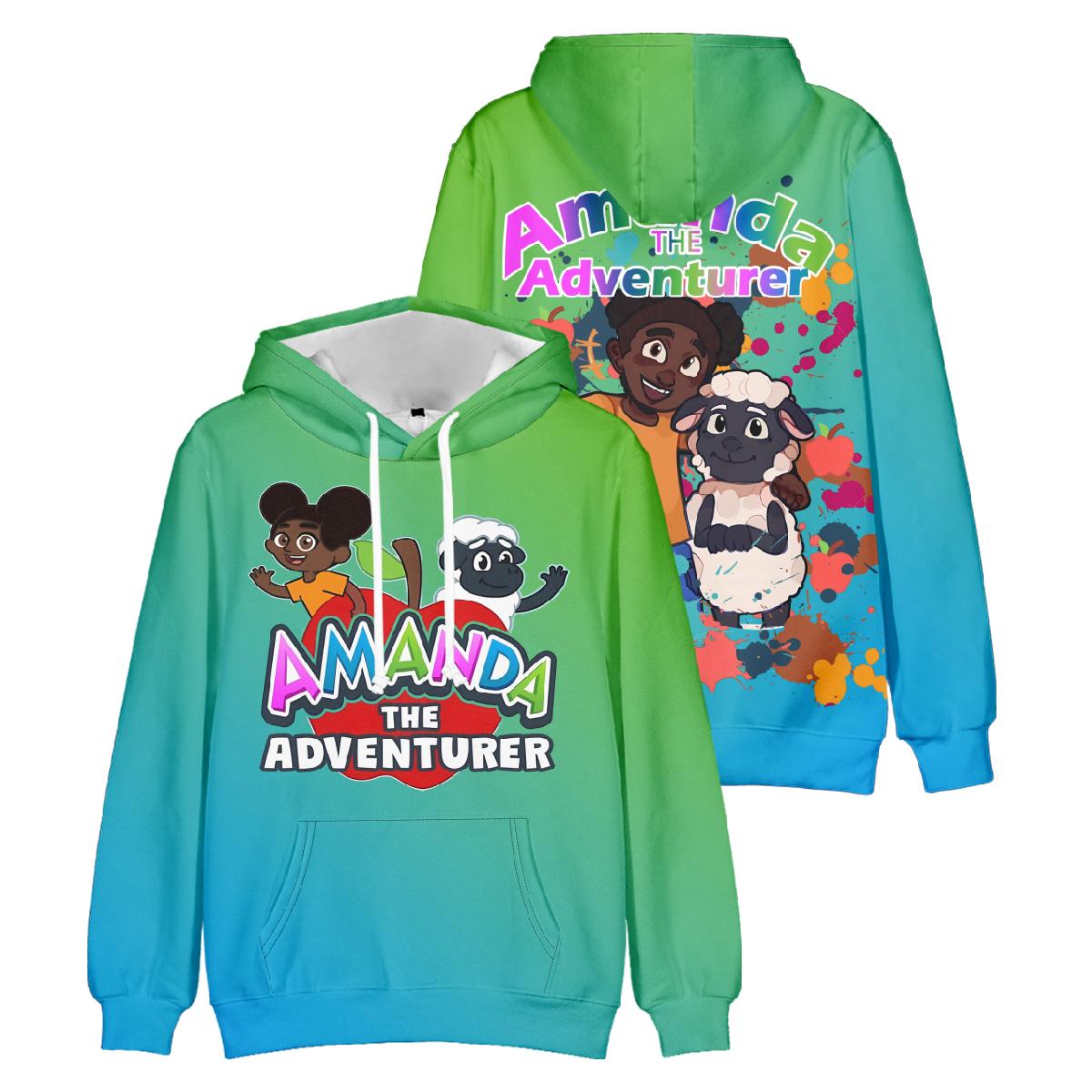 

Amanda the Adventurer Anime Hoodies Tie Dye Graphic Printed Cosplay Sweatshirts Casual Long Sleeve Tops for Men Wome