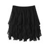 Fall and Winter New Women's Clothing Fashion Style French Casual Easiest for Match Lace Trim Mid Length Long Length Mini A- line Skirt