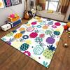 Colorful Pineapples and Flowers Carpet Yoga Living Room Room Decor Children's Crawling Mat Doormat Area Rug Games Mat