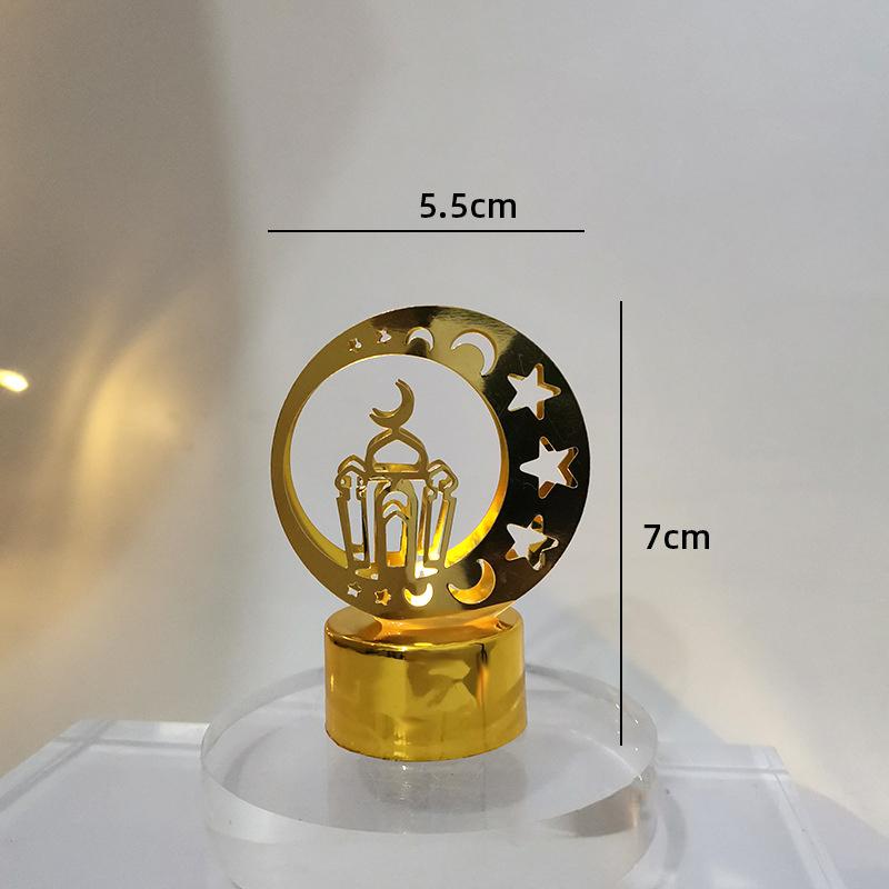 Ramadan Decorations Moon Star Night Light Desk Accessories Ramadan Kareem Ornament Eid Mubarak Supplies Islamic Home Decor