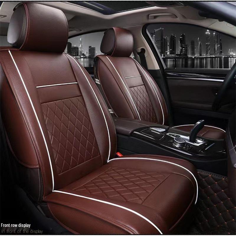 5D All-Season Full Leather Car Seat Cushion Cover for Sedans