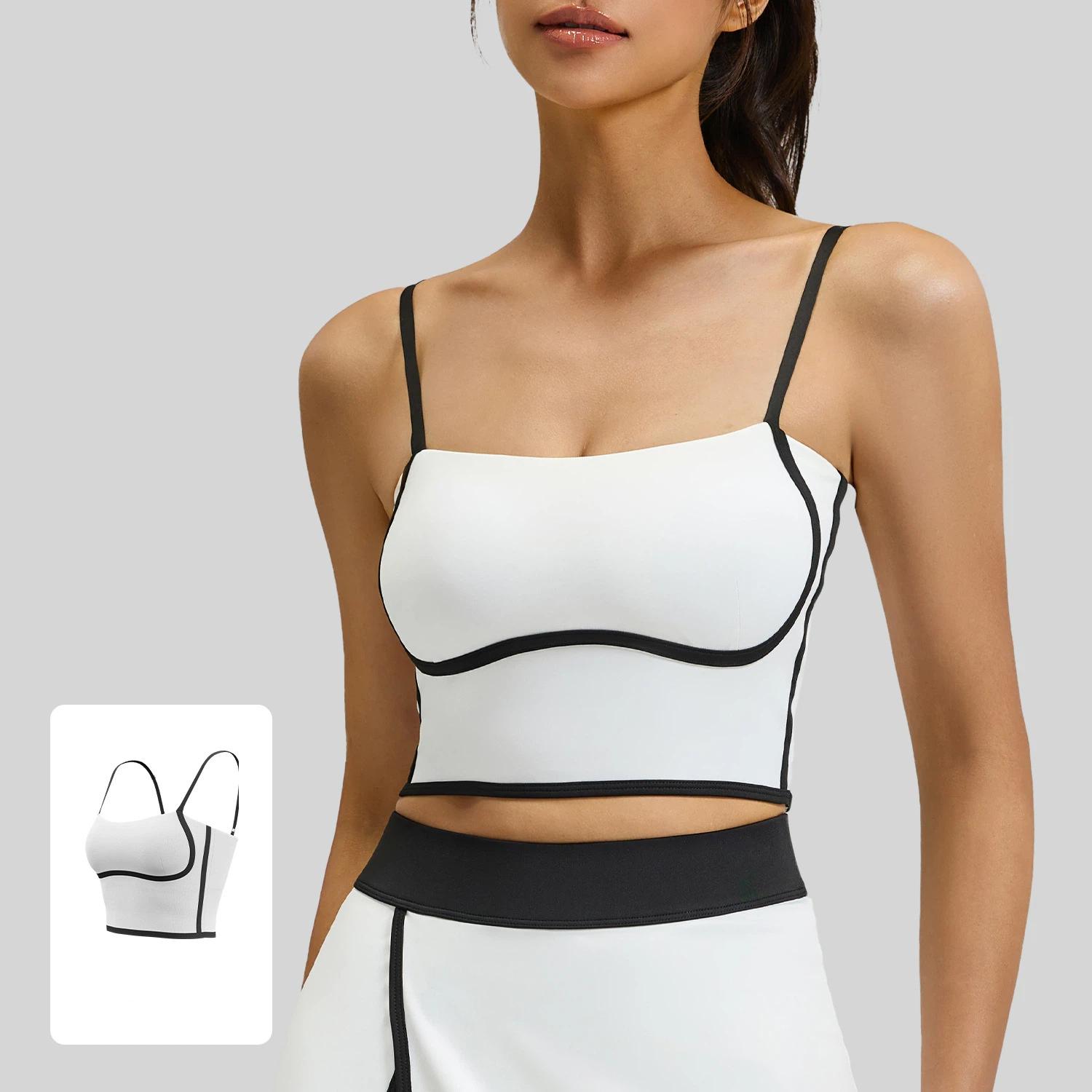 

New Summer Yoga Vest for Women with Removable Chest Pad Beautiful Back Adjustable Shoulder Straps Fitness Sports Bra XXL